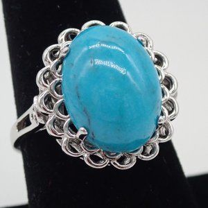 Vintage Lenox .925 silver Turquoise Ring.